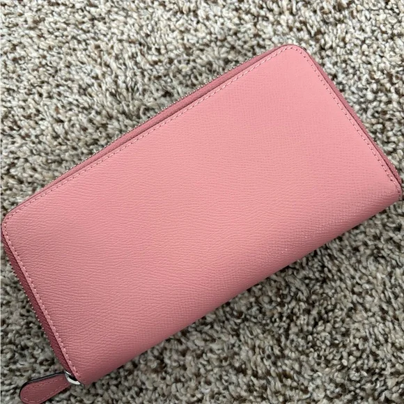 Coach Pink Leather Wallet Structured Design - Picture 2 of 6